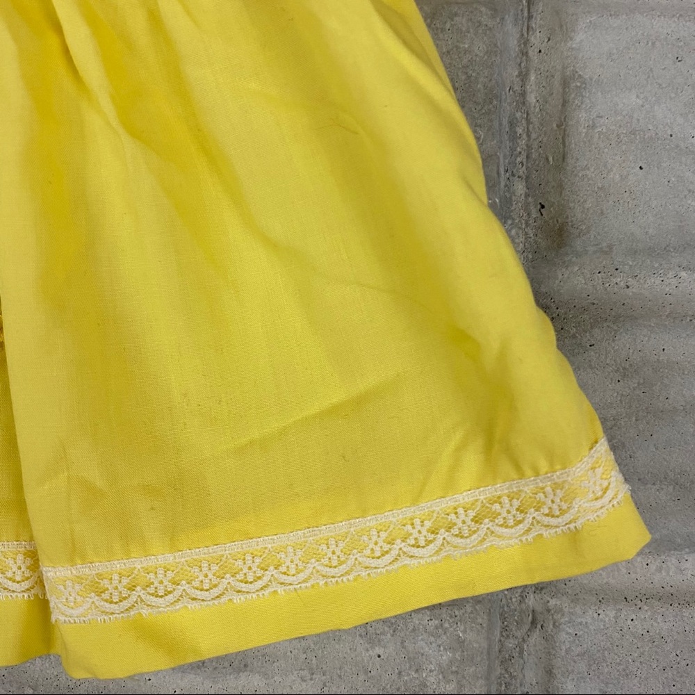 Vintage Baby Girl Dress Size 0-3 Months Yellow - Picture 3 of 6